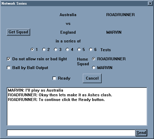Internet Test Cricket screenshot